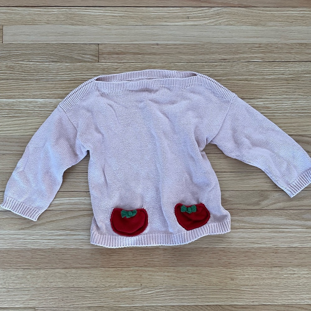 Oeuf boatneck cardigan with tomato pockets